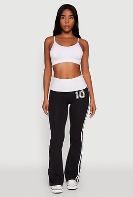 Womens Varsity Stripe Graphic Print Pants, XL