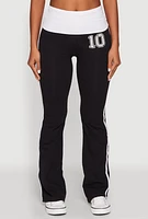 Womens Varsity Stripe Graphic Print Pants, XL