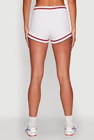 Womens 48 Athletic Shorts, White, Size XL