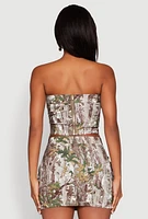 Womens Hunter Camo Corset Tube Top, Multi, Size S