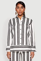 Womens Spoon Jeans Button Front Shirt, Multi, Size XL