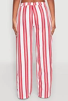 Womens Spoon Jeans Drawstring Wide Leg Pants, Red, Size S