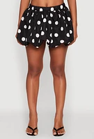 Womens Spoon Jeans High Waisted Polka Dot Bubble Skirt, M