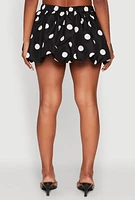 Womens Spoon Jeans High Waisted Polka Dot Bubble Skirt, M