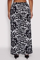 Womens Spoon Jeans Printed Pattern Palazzo Pants, Multi, Size M