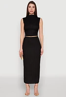 Womens Ruched Funnel Neck Sleeveless Top, Black, Size XL