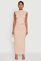 Womens Ruched Funnel Neck Sleeveless Top,