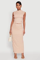 Womens Ruched Funnel Neck Sleeveless Top,