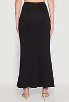 Womens O Ring Metallic Detail Maxi Skirt,