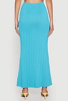 Womens O Ring Metallic Detail Maxi Skirt, Blue, Size L
