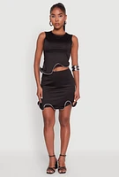 Womens Wave Structured Mini Skort,