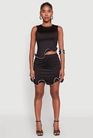 Womens Wave Structured Mini Skort,