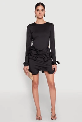 Womens Wave Structured Trim Skort,