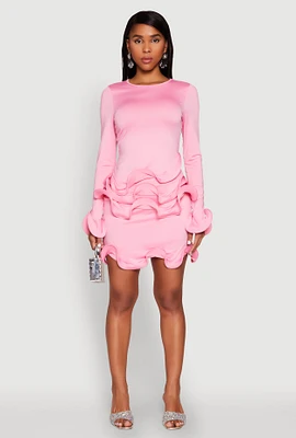 Womens Wave Structured Trim Skort, Pink, Size XL