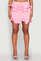 Womens Wave Structured Trim Skort, Pink, Size XL