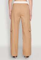 Womens Varsity Stripe Cargo Pants, Khaki,