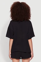 Womens Stylish Gauze Knit Classic Fit Button Front Shirt,