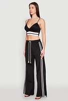 Womens Varsity Stripe Detail Bralette,