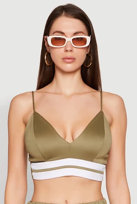 Womens Varsity Stripe Detail Bralette,