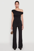 Womens High Waisted Textured Knit Boot Cut Pants,