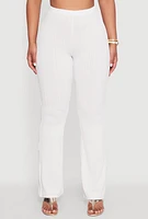 Womens Textured Knit One Shoulder Crop Top, White,