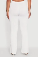 Womens Textured Knit One Shoulder Crop Top, White,