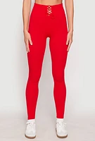 Womens Seamless Lace Up Leggings,