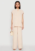 Womens Airy Wide Leg Pants,