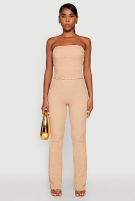 Womens High Waisted Contrast Trim Pants,