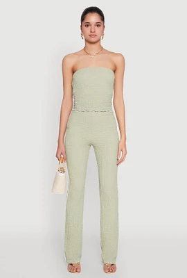 Womens High Waisted Contrast Trim Pants,