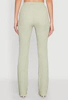 Womens High Waisted Contrast Trim Pants,