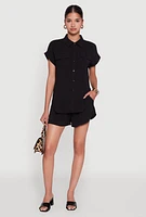 Womens Stylish Crepe Knit Shorts for Casual & Trendy Looks,