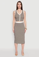 Womens Striped Button Front Cropped Cardigan, Multi,