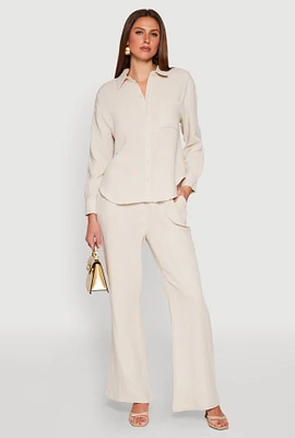 Womens Gauze Knit Shirt,