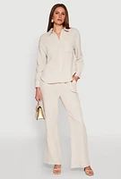Womens Gauze Knit Shirt,