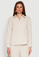 Womens Gauze Knit Shirt,