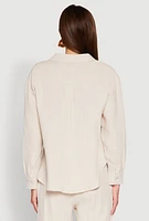 Womens Gauze Knit Shirt,