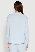 Womens Gauze Knit Shirt,