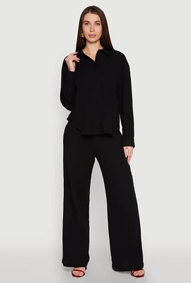 Womens Gauze Knit Pants,