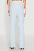 Womens Gauze Knit Pants, Blue,