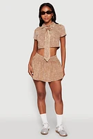 Womens Mineral Wash Ruched Skort,