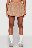 Womens Mineral Wash Ruched Skort,