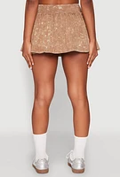 Womens Mineral Wash Ruched Skort,