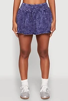Womens Mineral Wash Ruched Skort,