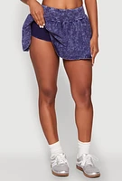 Womens Mineral Wash Ruched Skort,