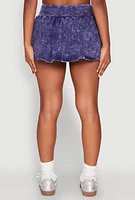 Womens Mineral Wash Ruched Skort,