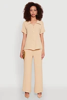 Womens Airy Pull On Dress Pants,