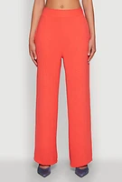 Womens Airy Pull On Dress Pants, Orange,