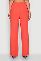 Womens Airy Pull On Dress Pants, Orange,