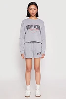 Womens New York Athletic Dept Sweatshirt, Grey, Size XL